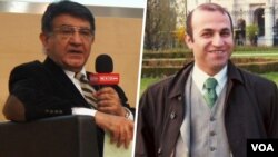 کامران قادری (راست) و مسعود مصاحب، دو ایرانی–اتریشی زندانی در ایران