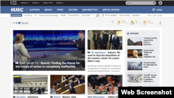 A portion of the home page of the public radio and television broadcaster RTV Slovenia. (Web screenshot)