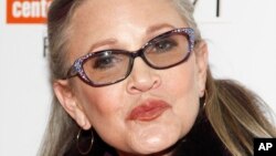 FILE - Actress Carrie Fisher attends a special screening of, "Bright Lights: Starring Carrie Fisher and Debbie Reynolds", at Alice Tully Hall on Monday, Oct. 10, 2016, in New York.