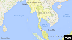 Sittwe, Myanmar and Songkha, Thailand