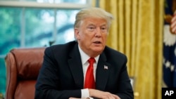 Le président américain Donald Trump, Washington, 16 octobre 2018.