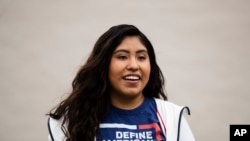 Anali Reyes Vazquez a senior at Rutgers University–Camden in Barrington, N.J. For health sciences major Vazquez, the sweeping turmoil has brought setbacks as her parents are out of work, but also a glimmer of opportunity. 