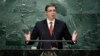 Arhiva - Tadašnji premijer Srbije Aleksandar Vučić za govornicom tokom 71. sednice Generalne skupštine Ujedinjenih nacija, u sedištu UN, 22. septembra 2016.