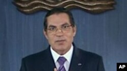 Zine El Abidine Ben Ali, ancien président tunisien lors de son discours du 13 janvier 2011 (Image de la télévision tunisienne)