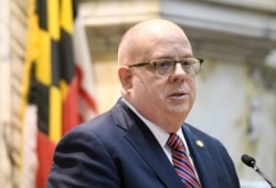 Maryland Gov. Larry Hogan delivers his annual State of the State address to a joint session of the legislature in Annapolis, Md., Feb. 5, 2020.