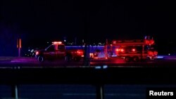 Máy bay phục vụ cho hãng American Airlines rơi xuống sông Potomac gần sân bay Ronald Reagan Washington, 29/1/2025 (REUTERS/Elizabeth Frantz).