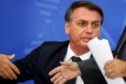 FILE - Brazil's President Jair Bolsonaro.