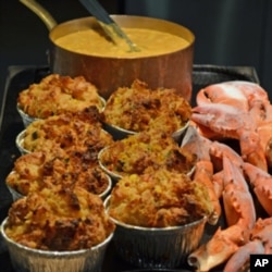Lobster bread pudding probably wasn’t served at the first Thanksgiving, but it’s on the Mitsitam Café's holiday take-home menu.