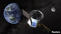 TESS, the Transiting Exoplanet Survey Satellite, is shown in this conceptual illustration obtained by Reuters on March 28, 2018. NASA sent TESS into orbit from the Kennedy Space Center in Florida aboard a SpaceX Falcon 9 rocket April 18, 2018, on a two-year mission.