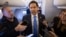 US Secretary of State Marco Rubio speaks with the media on his military airplane as he flies to Jeddah, Saudi Arabia, March 10, 2025. 