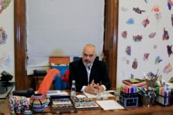 FILE - Albania's Prime Minister Edi Rama speaks during an interview with The Associated Press in Tirana, May 6, 2020.