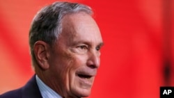 Former New York City Mayor Michael Bloomberg speaks to the U.S. Conference of Mayors meeting in Washington, Jan. 25, 2019. 