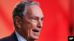 Former New York City Mayor Michael Bloomberg speaks to the U.S. Conference of Mayors meeting in Washington, Jan. 25, 2019. 