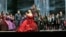 Enraged by Iago’s lies about Desdemona’s faithfulness, Otello (Aleksandrs Antonenko) loses control and insults her in front of the Venetian court. (Credit: Ken Howard/ Metropolitan Opera)