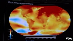 ส่วนหนึ่งของการจัดแสดงที่นิทรรศการ "NASA’s Earth Information Center"