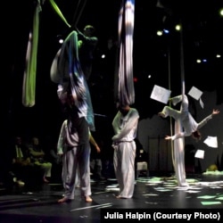 A scene from Only Child Aerial Theatre's ASYLUM.