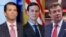 From left, President Donald Trump's son Donald Trump Jr., son-in-law Jared Kushner and former campaign manager Paul Manafort.