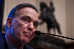 Argentinian lawmaker and vice presidental candidate of the Cambiemos (Let's Change) coalition, Miguel Angel Pichetto looks on during a news conference at the National Congress in Buenos Aires, June 11, 2019.