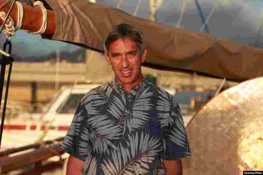 Master navigator Nainoa Thompson became the first Hawaiian in 600 years to practice the art of wayfinding (date unknown). (Polynesian Voyaging Society)