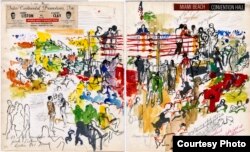 Cassius Clay's (Muhammad Ali) last workout before first Sonny Liston bout, Feb. 21 1964; (LeRoy Neiman Foundation)