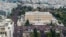 A drone view shows people gathering in front of the Greek parliament during a protest, marking the second anniversary of the country's worst railway disaster, while an investigation continues, in Athens, Greece, Feb. 28, 2025. (Eurokinissi via Reuters) 