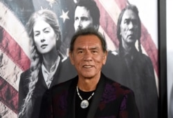 Wes Studi arrives at the premiere of "Hostiles" at the Samuel Goldwyn Theater, Dec. 14, 2017, in Beverly Hills, California.