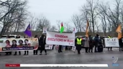 تجمع ایرانیان آزادیخواه در برابر سفارت جمهوری اسلامی در سوئد و اعتراض به احکام اعدام