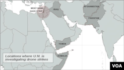 Locations where U.N. is investigating drone strikes