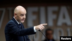 Gianni Infantino au 67e congrès de la Fifa à Manama, au Bahrein, le 11 mai 2017.
