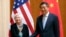 FILE - Treasury Secretary Janet Yellen, left, shakes hands with Chinese Vice Premier He Lifeng during a meeting at the Diaoyutai State Guesthouse in Beijing, China, July 8, 2023. Yellen is hosting He for two days of talks this week. 