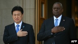 日本新防长首访五角大楼加强美日同盟。（法新社2023年10月4日）