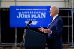 FILE - President Joe Biden speaks about infrastructure spending at Carpenters Pittsburgh Training Center, March 31, 2021, in Pittsburgh.