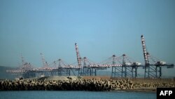 A view of the Italian port of Gioia Tauro, in the southern region of Calabria on Feb. 5, 2014. Italy approved its southern port as the transfer site for 560 tons of Syrian chemical weapons material.