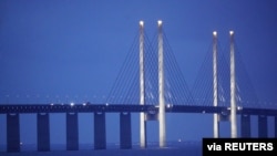 The Oresund bridge is seen after the Swedish government decided to close the border to visitors from Denmark, to fight the spread of coronavirus disease (COVID-19), in Malmo, Sweden, Dec. 21, 2020.