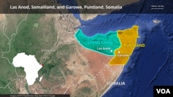 Somaliland and Puntland map