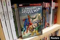 A Spider-Man comic book is seen in this photo illustration taken Nov. 12, 2018.