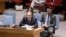 Special Representative and head of the UN Support Mission in Libya (UNSMIL), Tarek Mitri, addresses the Security Council in New York, June 18, 2013.