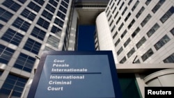 Pintu masuk Mahkamah Kejahatan International (ICC) di Den Haag (foto: dok).