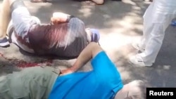 中国东北吉林省星期一(6月10日)发生一起公园持刀伤人事件，四名在中国工作的美国艾奥瓦州康奈尔学院教师被刺伤。（路透社转发）