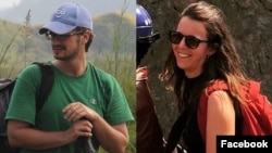 Les deux experts de l'ONU Michael Sharp, à gauche, et Zaida Catalan tués en RDC. Ils font partie des six personnes portées disparues dans la région du Kasaï au Congo depuis le 12 mars 2017. Cette image composite a été réalisée à partir de photos prises de leurs pages Facebook.