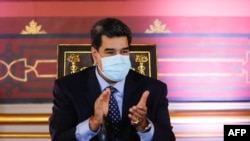 This handout picture released by Venezuelan Presidency shows Venezuela's President Nicolas Maduro attending a meeting with members of the National Constituent Assembly in Caracas on Sept. 29, 2020. (AFP photo/Venezuelan Presidency/Jhonn Zerpa)