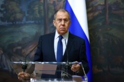 Russia's Foreign Minister Sergey Lavrov attends a news conference in Moscow, Russia, March 2, 2021. (Russian Foreign Ministry/Handout via Reuters)