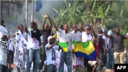  Des manifestants sont dans les rues de Libreville, au Gabon, le 1er septembre 2016.