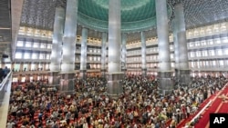 Muslim men attend Friday prayer at Istiqlal Mosque in Jakarta, Indonesia, Aug. 9, 2024, where Pope Francis is scheduled to hold an interfaith meeting on Sept. 5.