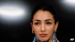 La actriz Thelma Fardin en una conferencia de prensa en Buenos Aires, Argentina, el lunes 10 de junio de 2024. 