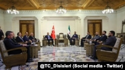 Fidan, Güler ve Kalın, Suriye'nin geçici cumhurbaşkanı Ahmed el-Şara ile biraraya geldi.