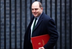 FILE - Britain's Defense Secretary Ben Wallace is seen at Downing Street in London, Britain, Dec. 17, 2019.