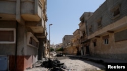 Des ruines dans la région, à Derna, en Libye, le 13 juin 2018.