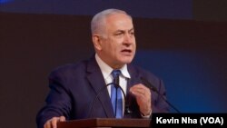Le Premier ministre israélien Benjamin Netanyahu, le 10 avril 2019 à Tel Aviv(VOA Persian - Kevin Nha)