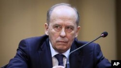 ফেডারেল সিকিউরিটি সার্ভিস বা এফএসবির প্রধান আলেকজান্ডার বোর্টনিকভ। ফাইল ফটোঃ ২৮ ফেব্রুয়ারি, ২০২৩।